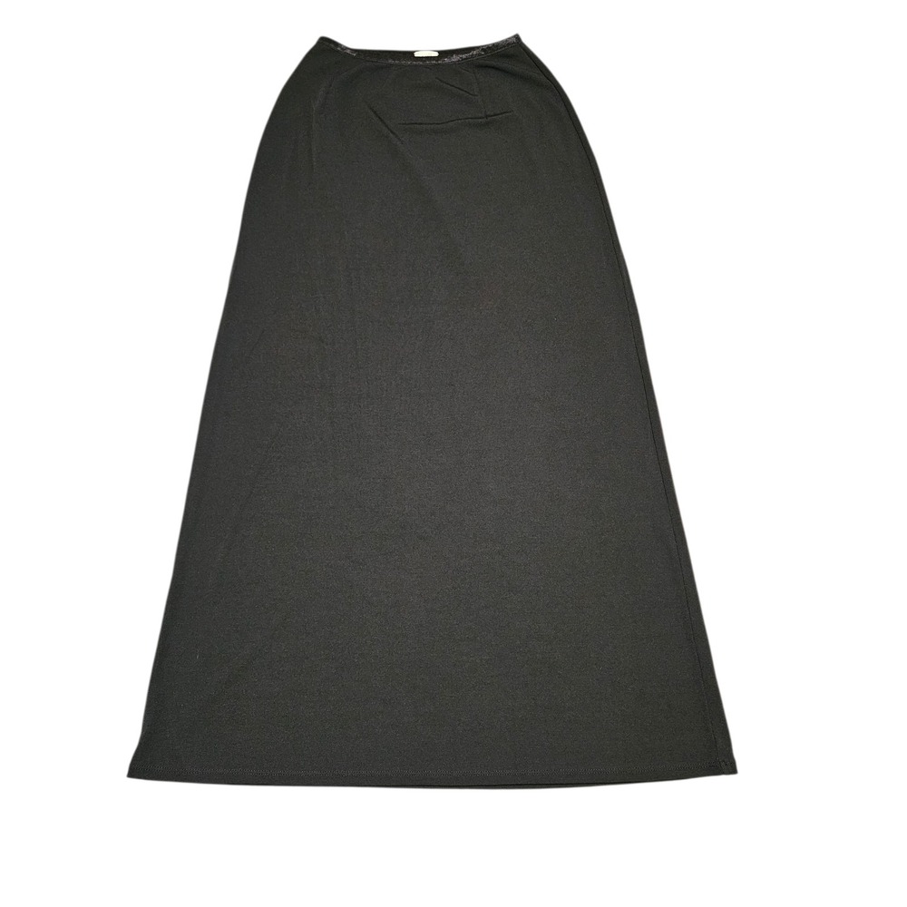 J.‎ Jill Midi Skirt Size XS Black Rayon Blend Pull On Modest Minimalist Capsule